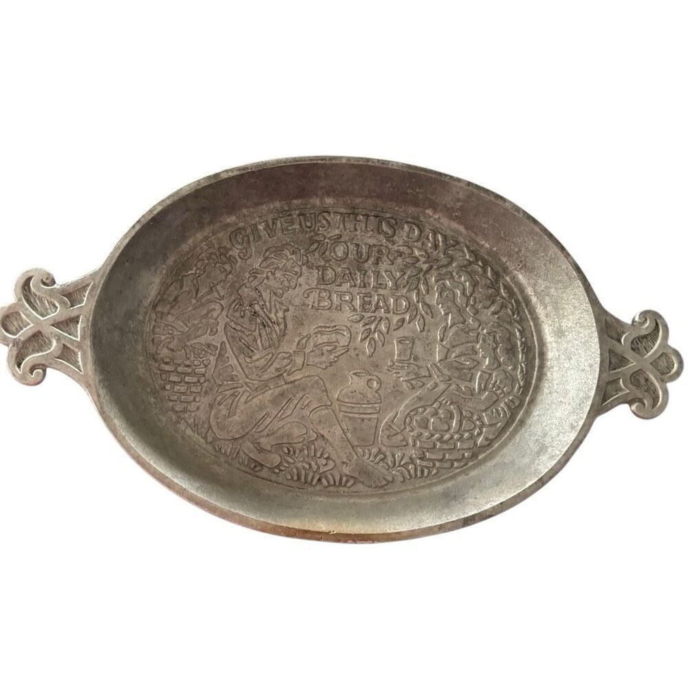 Daily Bread Pewter Tray Philadelphia House Made In Israel